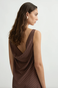 POSSE Dress Evie Mini Dress, Chocolate Vanilla Polka Dot Soho-Boutique