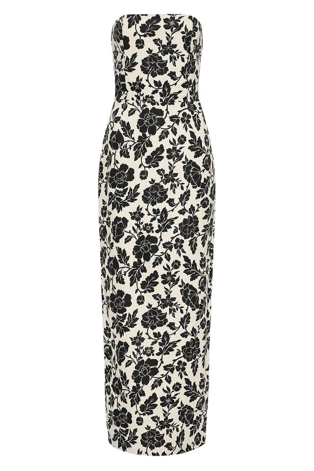 POSSE Dress Romeo Strapless Dress, Noir Bloom Soho-Boutique