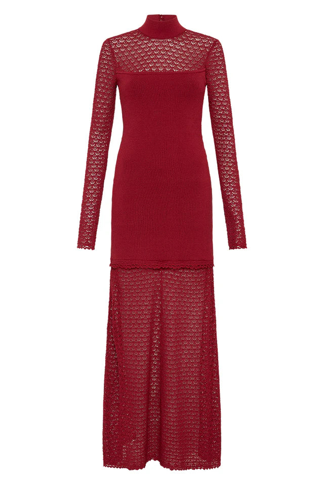 POSSE Dress Romy High Neck Dress, Chilli Soho-Boutique