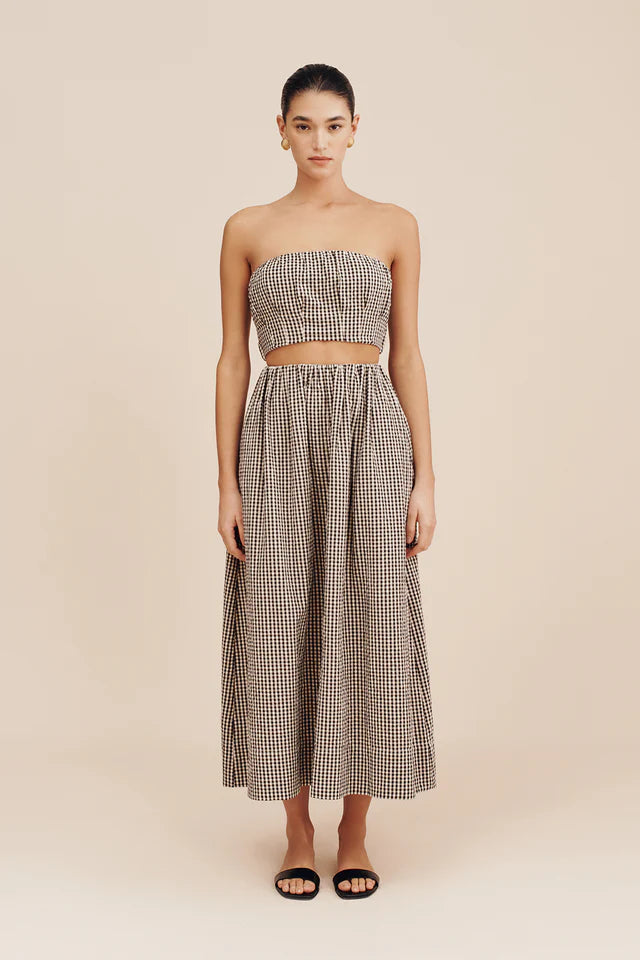 POSSE Skirt Mira Bandeau, Gingham Soho-Boutique