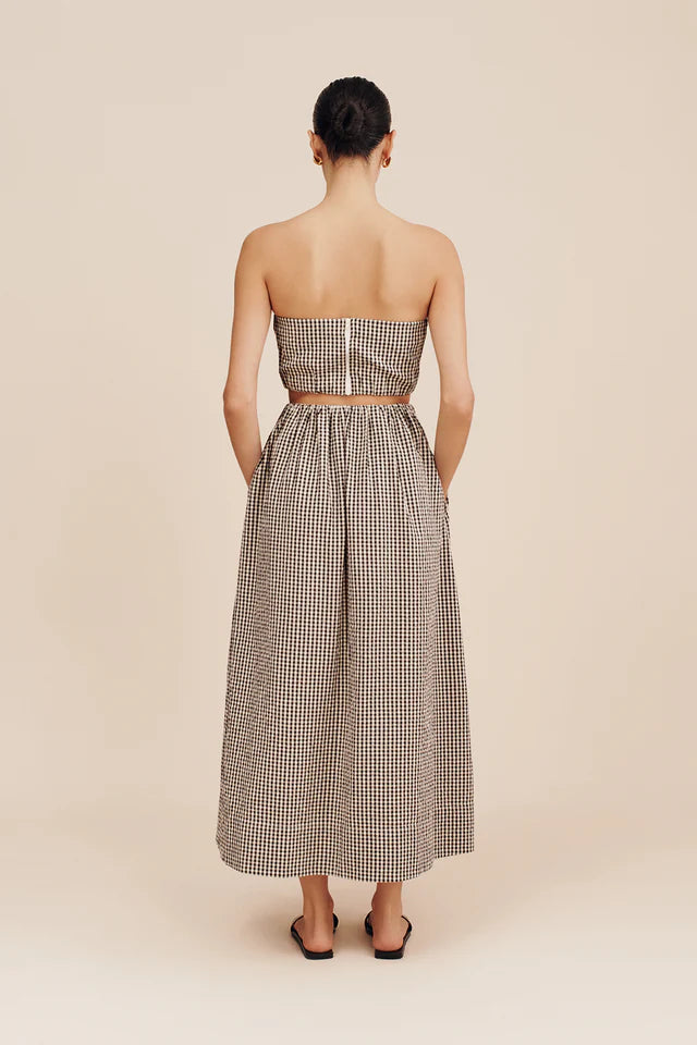 POSSE Skirt Mira Bandeau, Gingham Soho-Boutique