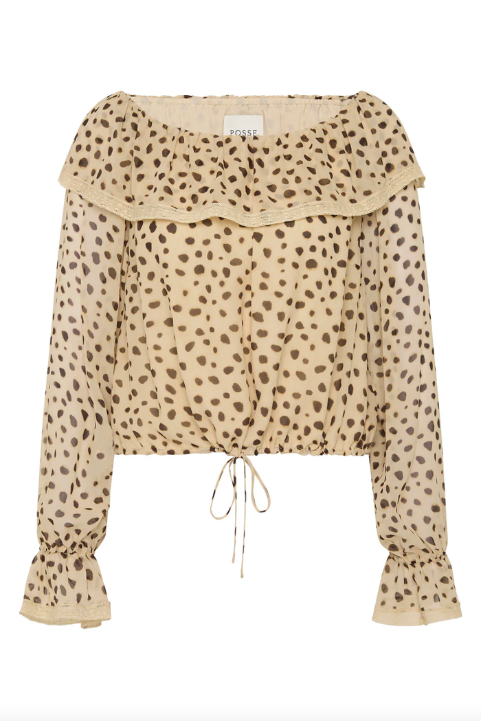 POSSE Top Priscilla Blouse, Cheetah Soho-Boutique