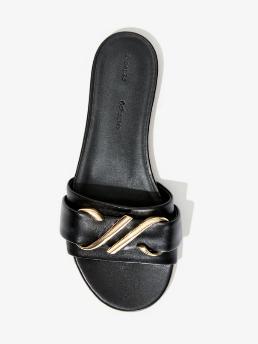 Proenza Schouler Shoes Monogram Slide Sandals, Black Soho-Boutique