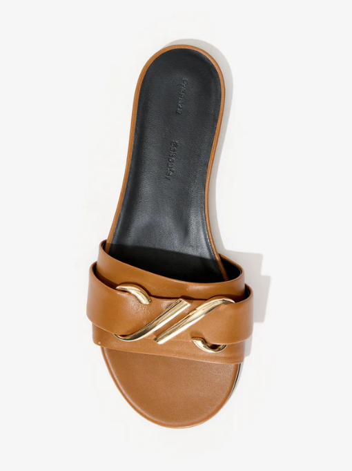 Proenza Schouler Shoes Monogram Slide Sandals, Terracotta Soho-Boutique