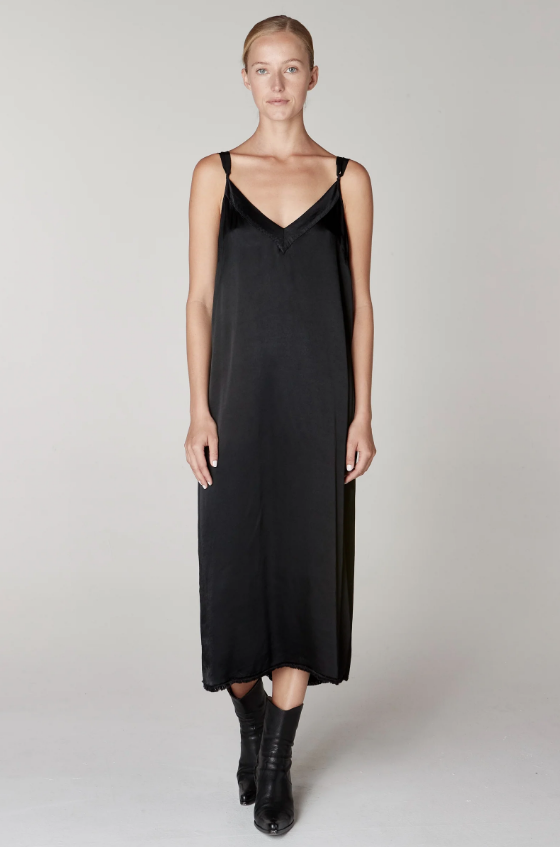 Raquel Allegra Dress Mino Slip Dress, Black Soho-Boutique