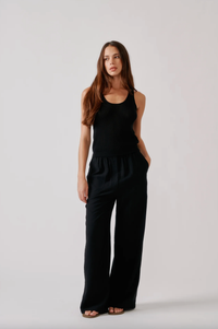 SABLYN Pant Lenon B Utility Pull On Pant, Black Soho-Boutique