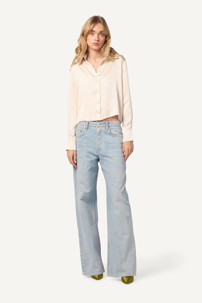 SABLYN Shirt Yves Silk Button Down, Gardenia Soho-Boutique