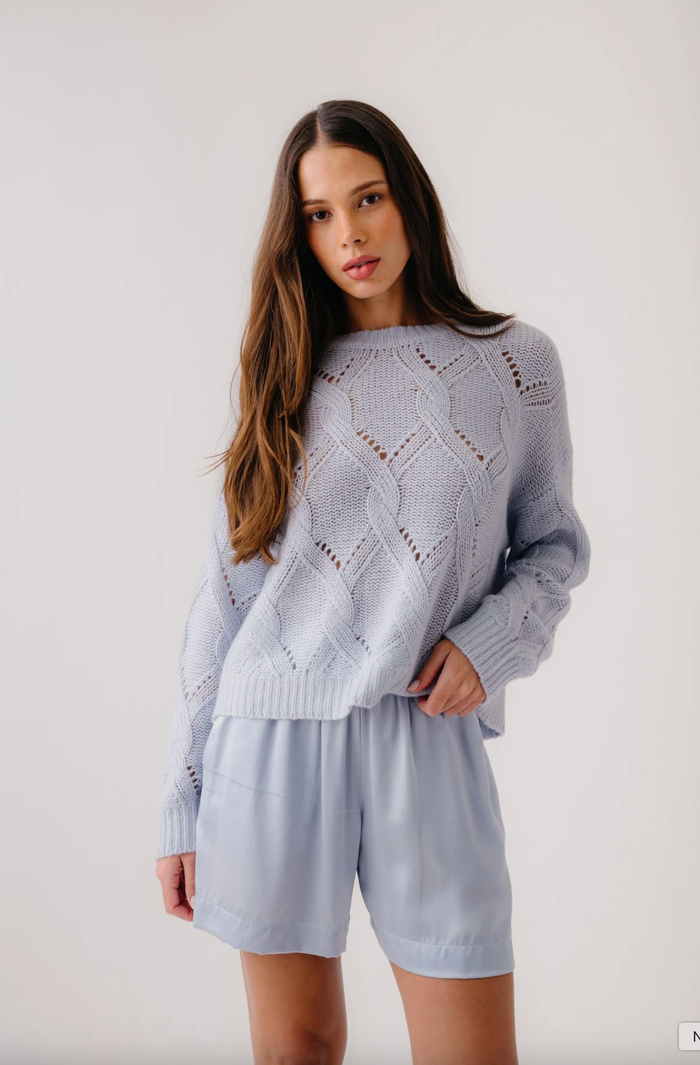 SABLYN Short Brynn High Rise Pull On Silk Short, Whisper Soho-Boutique