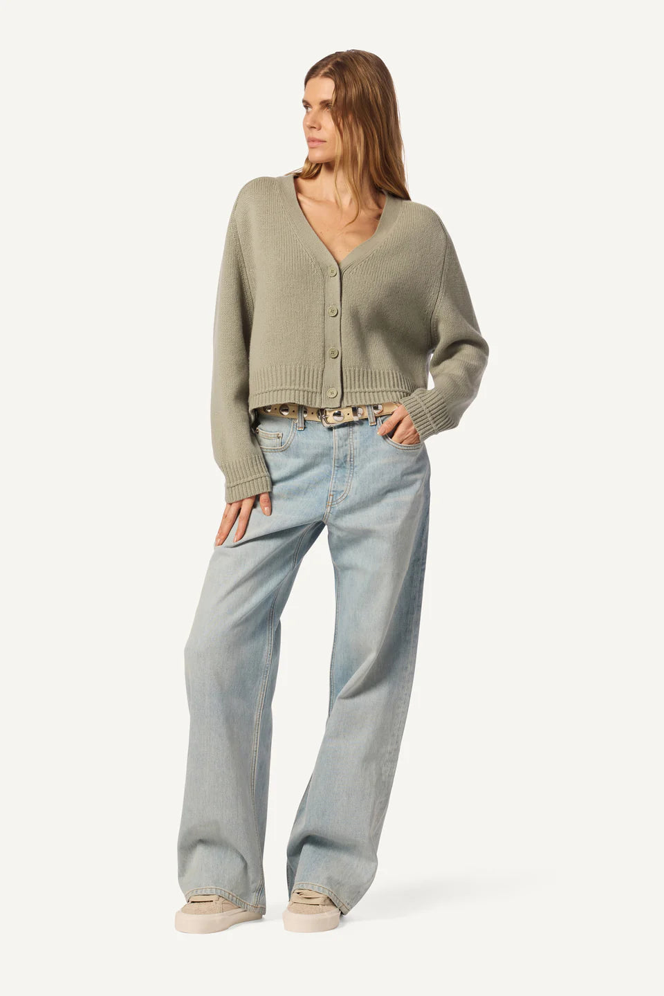 SABLYN Sweater Rae Relaxed Cardigan, Eucalyptus Soho-Boutique