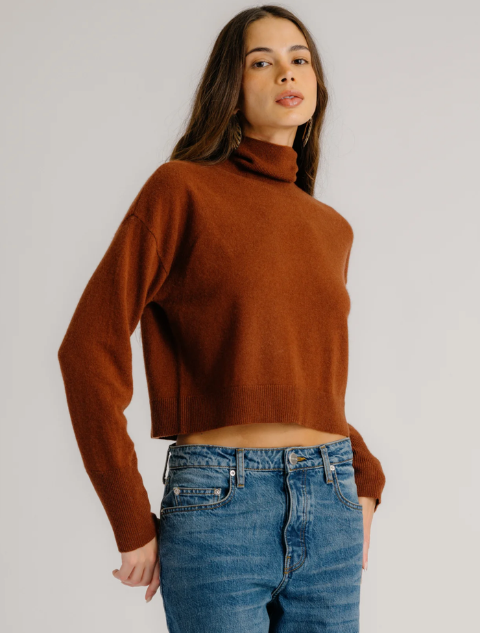 SABLYN Sweater Sable Turtleneck Sweater, Mahogany Soho-Boutique