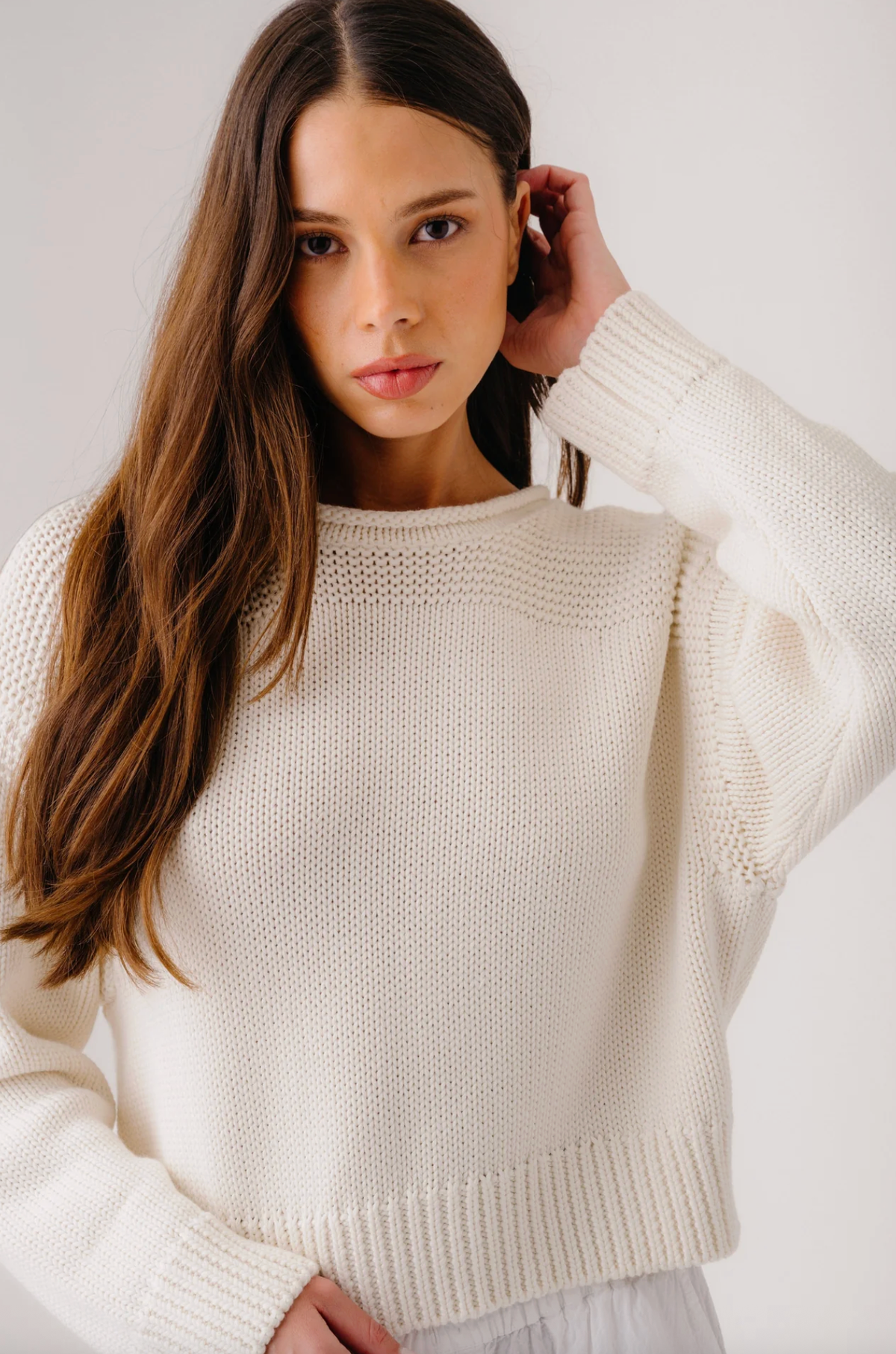 SABLYN Sweater Sutton Slouchy Pullover, Gardenia Soho-Boutique