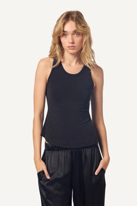 SABLYN Tank Jameela Sandwashed Tank, Black Soho-Boutique