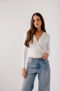 SABLYN Top Cadiz Wrap Shirt, Gardenia Soho-Boutique