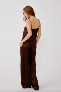 SABLYN Top Haya Lace Trim Square Neck Silk Cami, Cinnabar Soho-Boutique