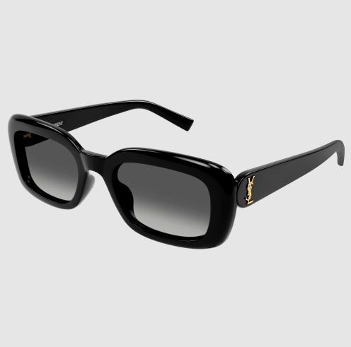 Saint Laurent Sunglasses Saint Laurent Monogram Oval Sunglasses, Black Soho-Boutique