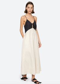 Sea New York Dress Angelina Suiting Maxi Dress, Cream/Black Soho-Boutique
