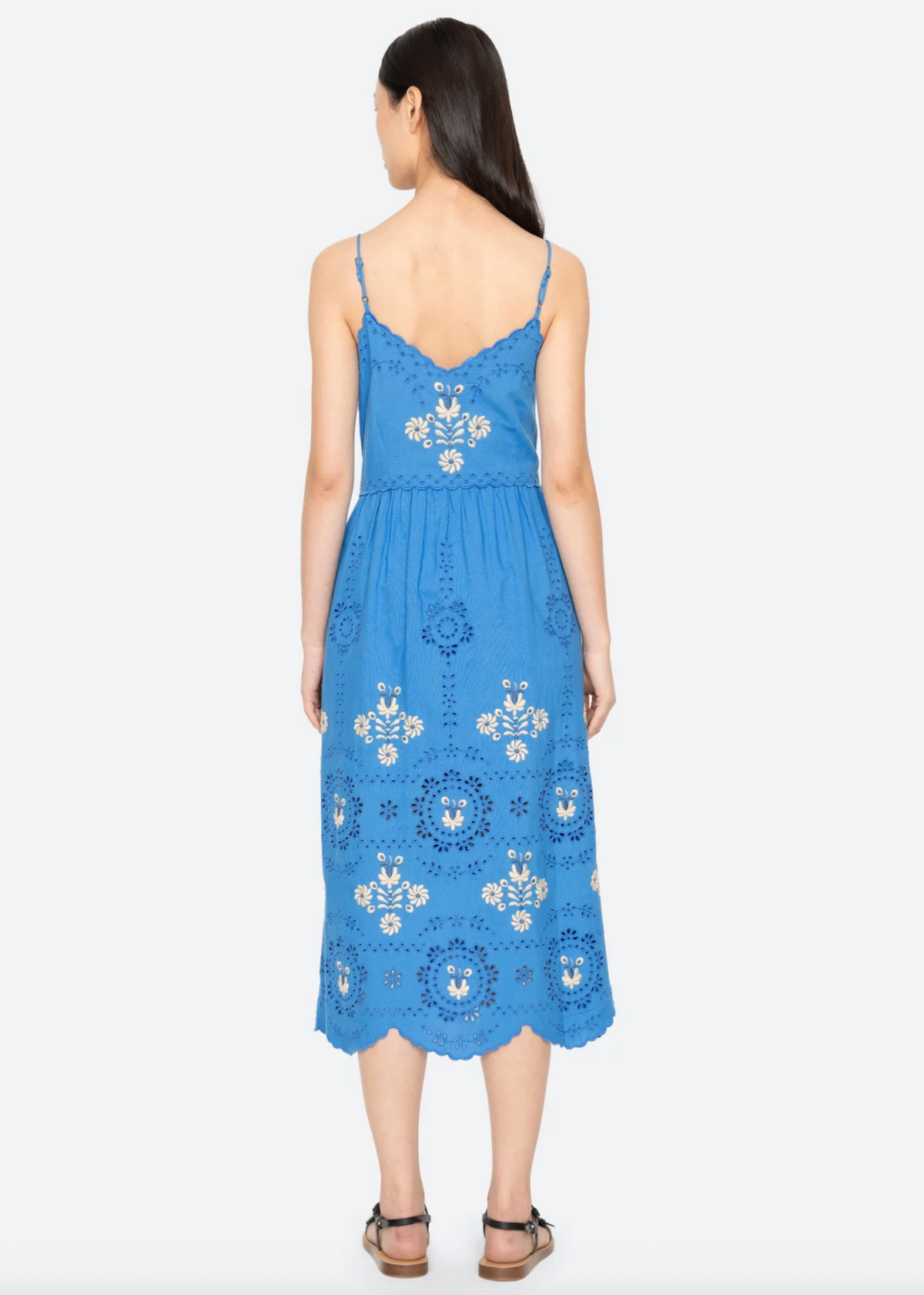 Sea New York Dress Catharina Emb Slip Dress, Blue Soho-Boutique