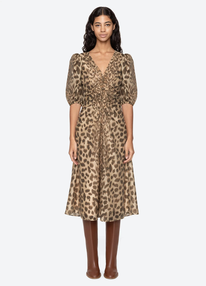 Sea New York Dress Claude Dress, Leopard Print Soho-Boutique