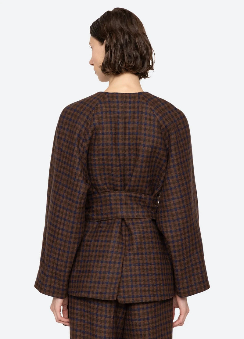Sea New York Jacket Beatrice Jacket, Wool Check Soho-Boutique