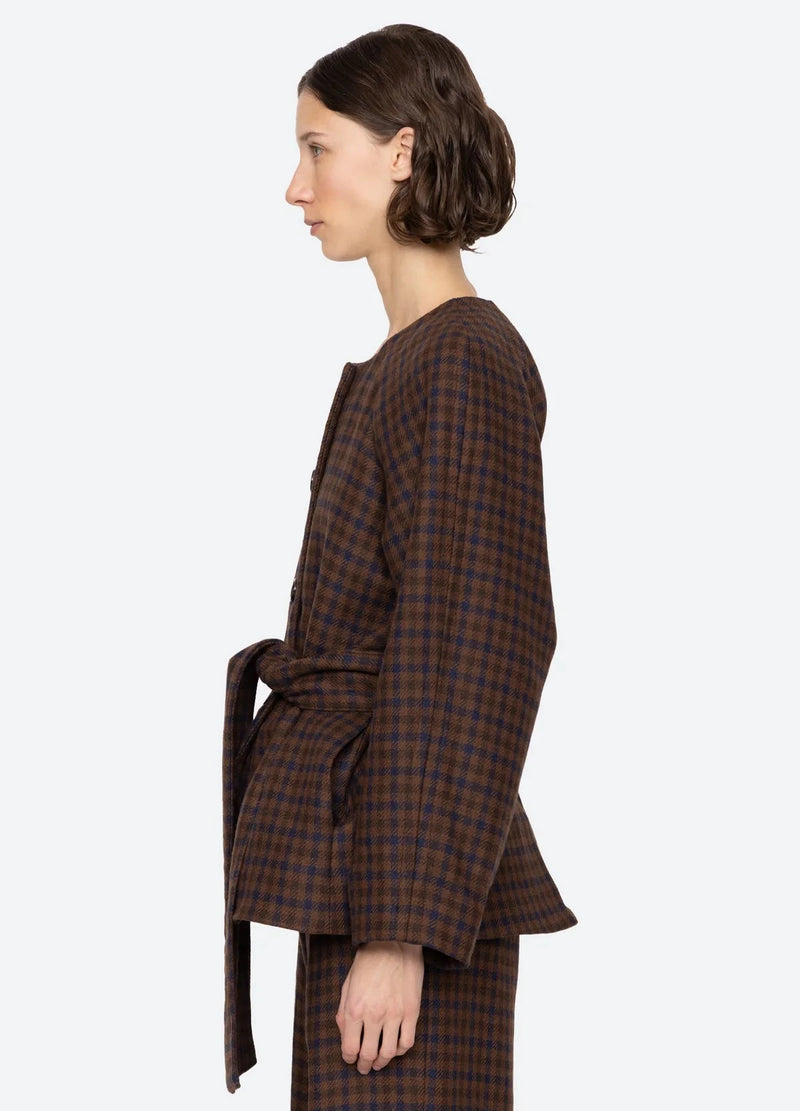 Sea New York Jacket Beatrice Jacket, Wool Check Soho-Boutique