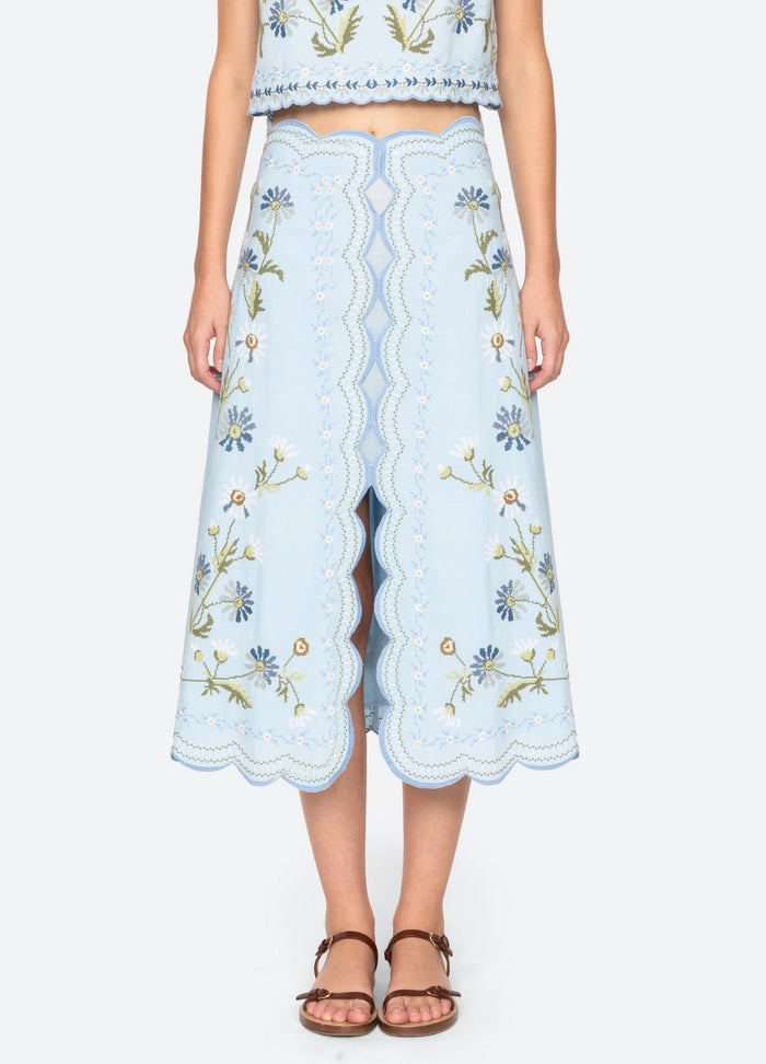 Sea New York Skirt Audra Skirt, Blue Soho-Boutique