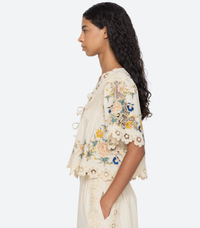 Sea New York Top Adonna Emb Top, Cream Soho-Boutique