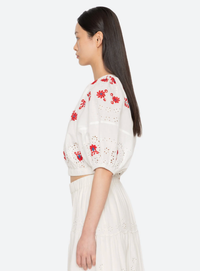 Sea New York top Catharina Emb Bubble Top, Cream Soho-Boutique