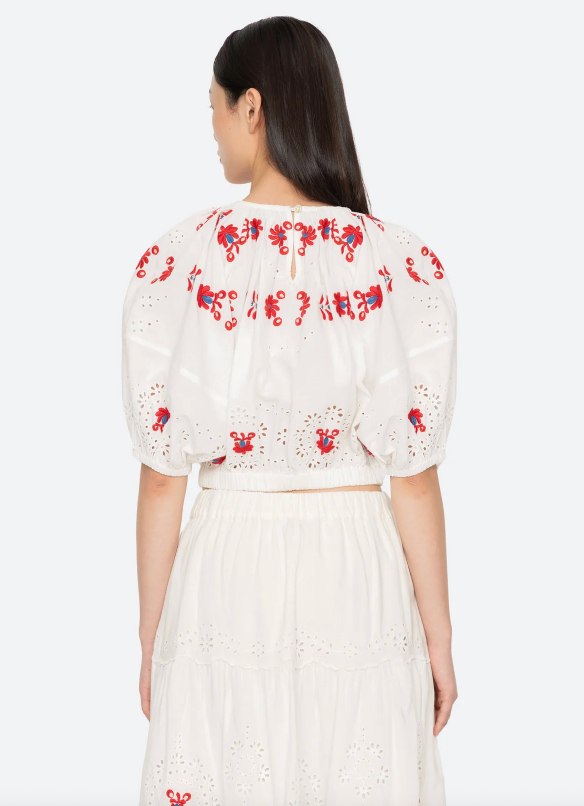 Sea New York top Catharina Emb Bubble Top, Cream Soho-Boutique