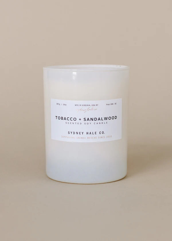 Sydney Hale Candle, Tobacco + Sandalwood