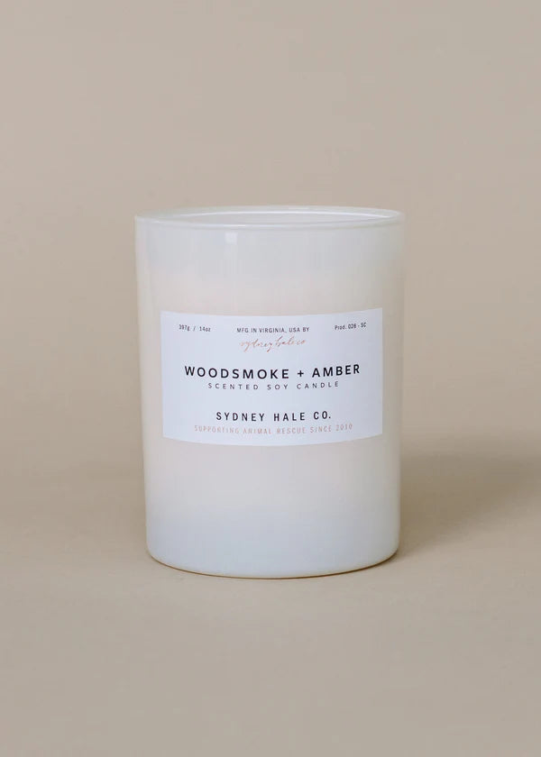 Sydney Hale Candle, Woodsmoke + Amber