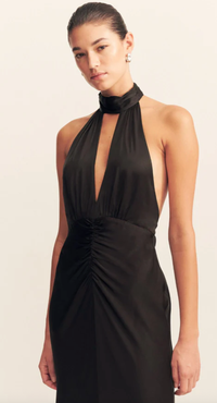 SHONA JOY Dress Agnes Halter Neck Maxi Dress, Black Soho-Boutique