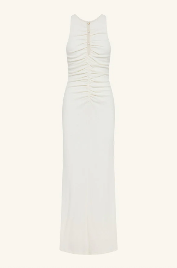 SHONA JOY Dress Beau Gathered Maxi Dress, Ivory Soho-Boutique
