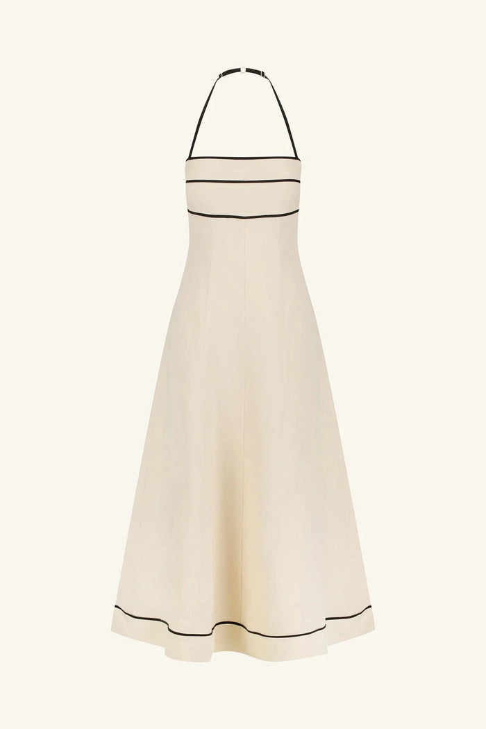 SHONA JOY Dress Billie Midi Dress, Ecru Soho-Boutique
