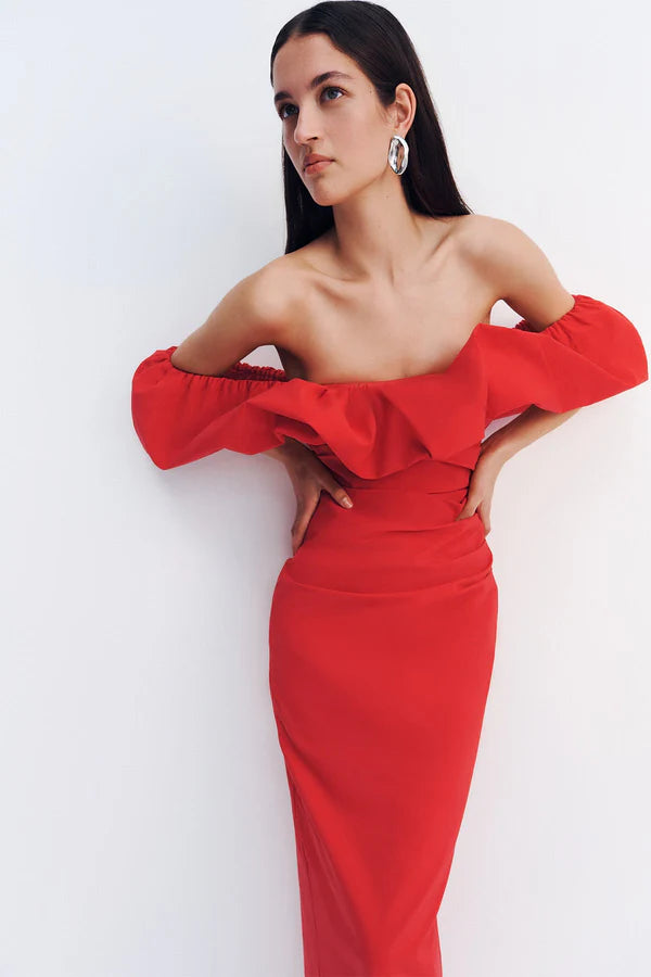 SHONA JOY Dress Campbell Off Shoulder Dress, Goji Soho-Boutique