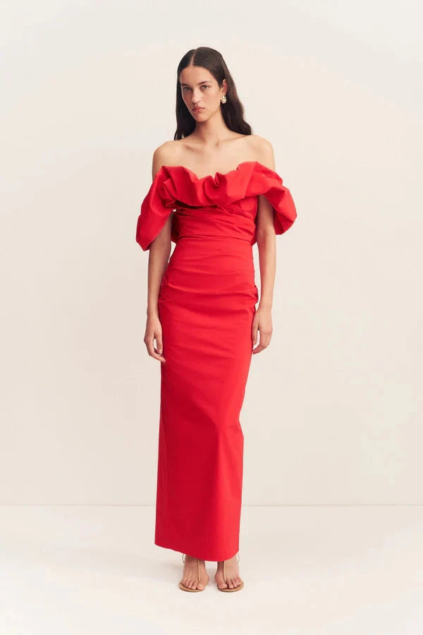 SHONA JOY Dress Campbell Off Shoulder Dress, Goji Soho-Boutique