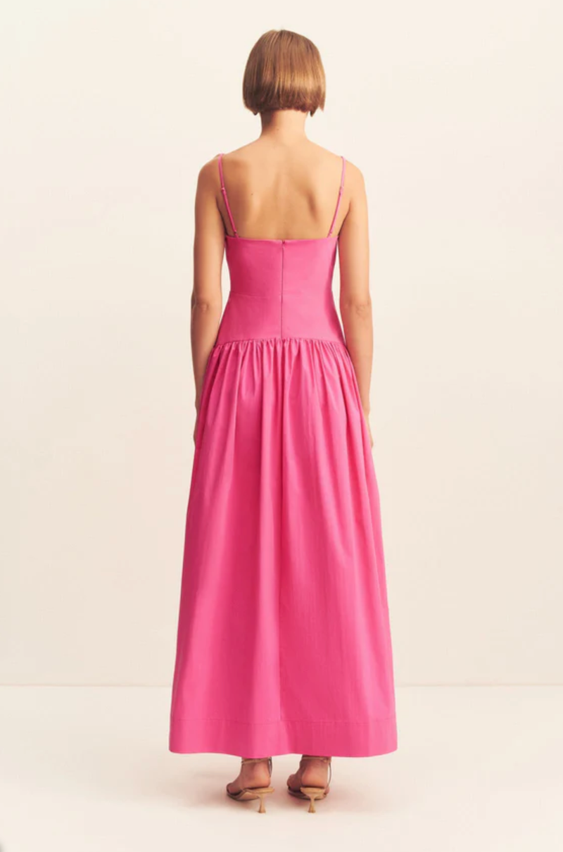 SHONA JOY Dress Campbell Square Neck Maxi Dress - Vivid Pink Soho-Boutique
