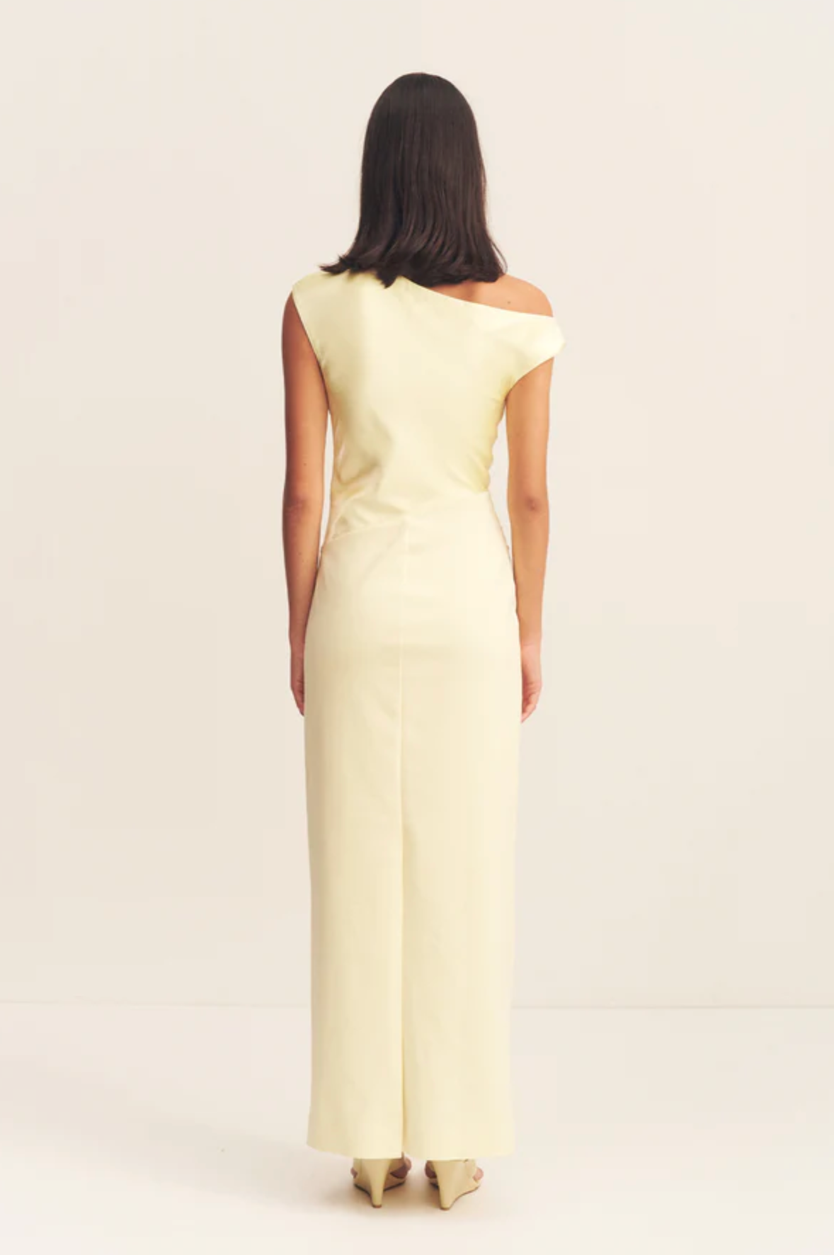 SHONA JOY Dress Dillon Contrast Draped Maxi Dress, Yellow Sorbet Soho-Boutique