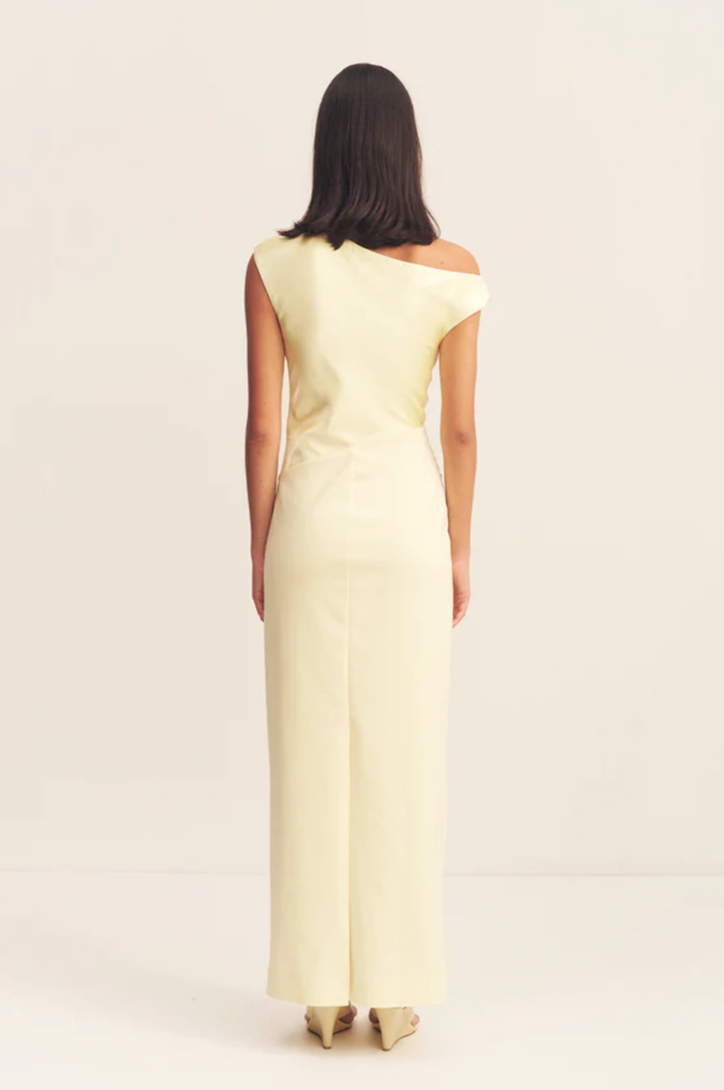 SHONA JOY Dress Dillon Contrast Draped Maxi Dress, Yellow Sorbet Soho-Boutique
