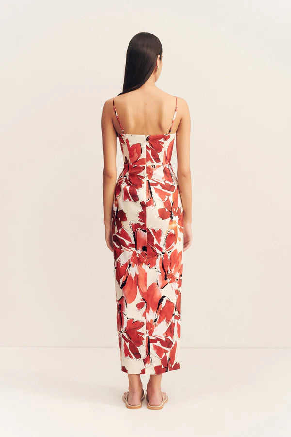 SHONA JOY Dress Ember Bustier Midi Dress, Blooming Blossom Soho-Boutique