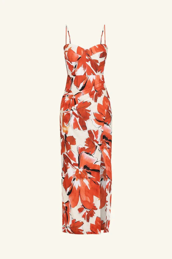 SHONA JOY Dress Ember Bustier Midi Dress, Blooming Blossom Soho-Boutique