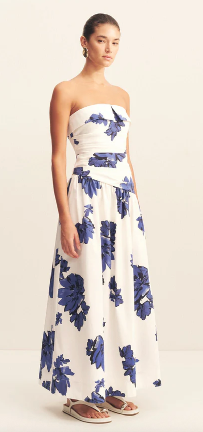 SHONA JOY Dress Enya Strapless Maxi Dress, Midnight Wallflower Soho-Boutique