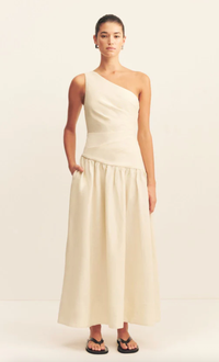SHONA JOY Dress Gigi One Shoulder Maxi Dress - Ecru Soho-Boutique