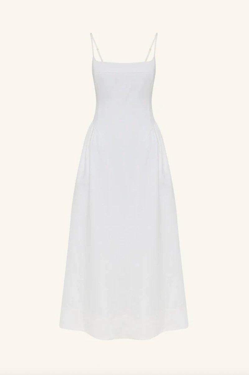 Shona Joy - Gigi Square Neck Panelled Midi Dress - Ivory Shona Joy - Gigi Square Neck Panelled Midi Dress - Ivory
