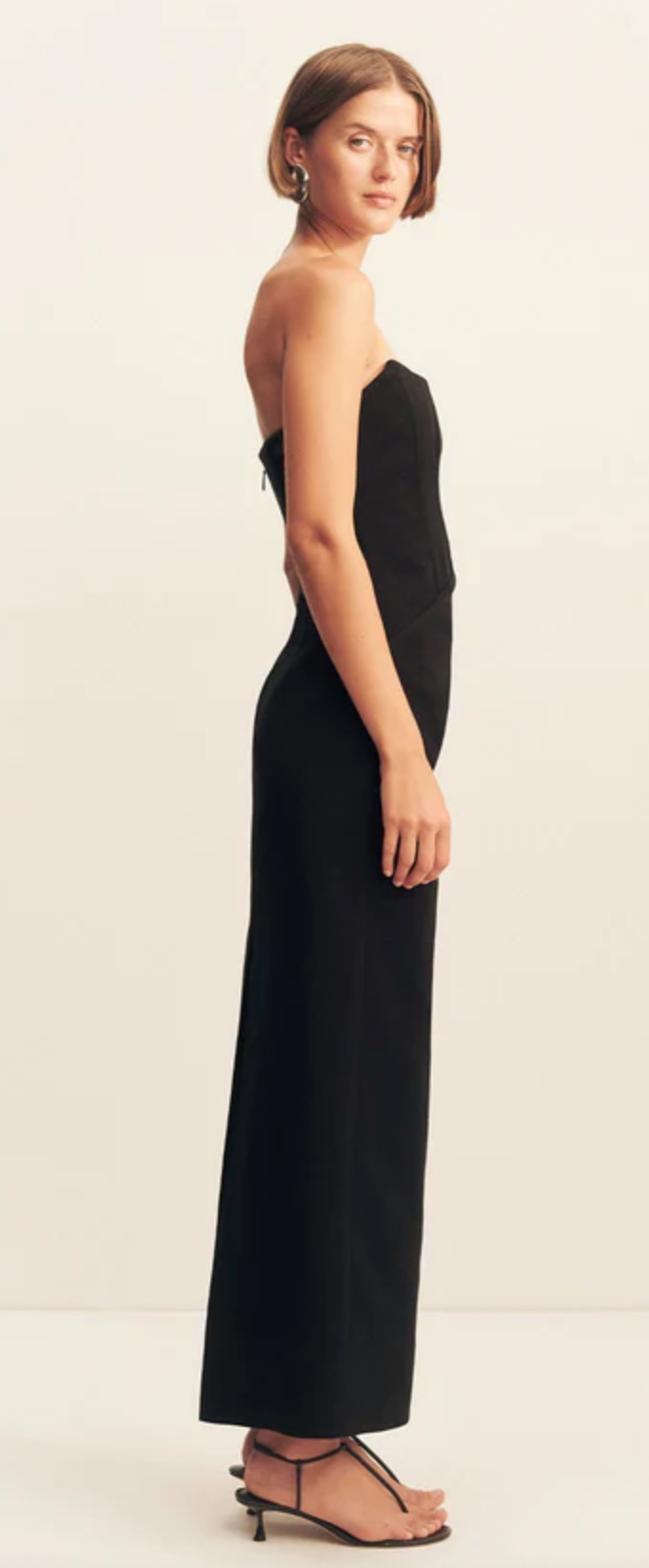 SHONA JOY Dress Oakley Strapless Corset Maxi Dress, Black Soho-Boutique