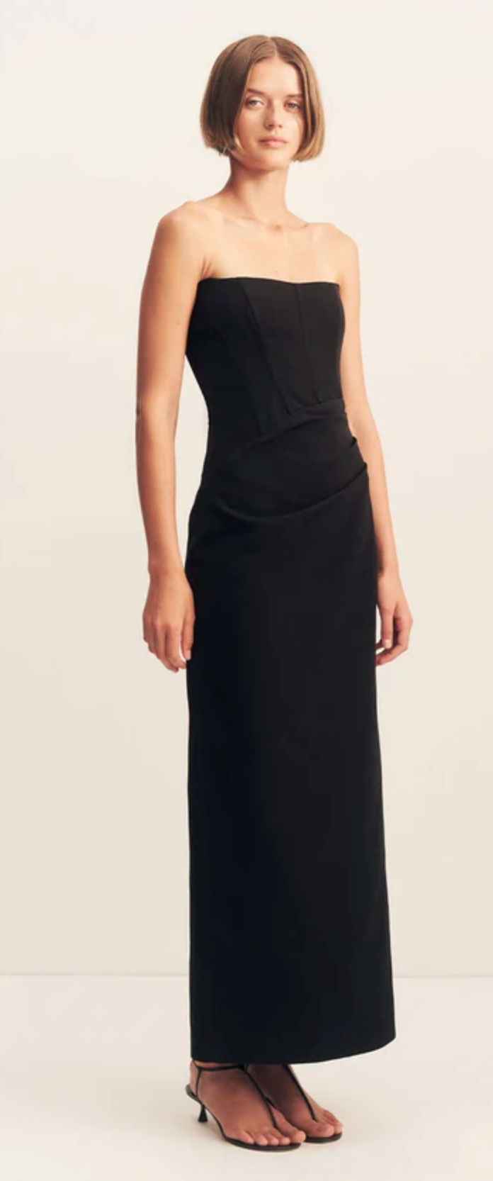 SHONA JOY Dress Oakley Strapless Corset Maxi Dress, Black Soho-Boutique