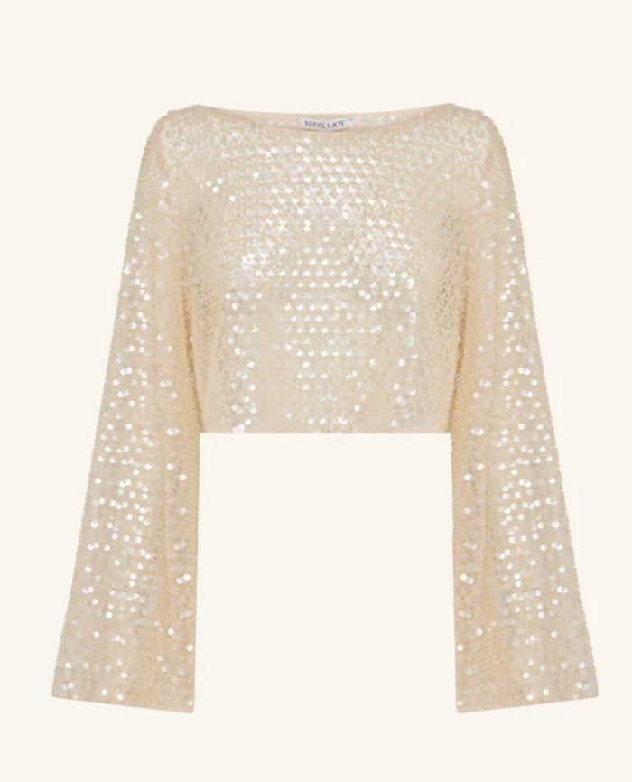 SHONA JOY Top Everly Long Sleeve Top - Macadamia Soho-Boutique