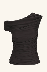 SHONA JOY Top Mira Off Shoulder Top - Ganache Soho-Boutique