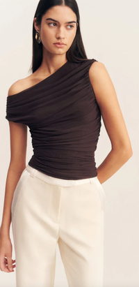 SHONA JOY Top Mira Off Shoulder Top - Ganache Soho-Boutique