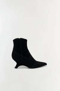 SIMKHAI Boot Shadow Suede Ankle Boot, Black Soho-Boutique
