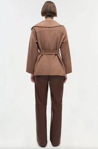 SIMKHAI Coats & Jackets Rowen Fringe Jacket, Camel Soho-Boutique